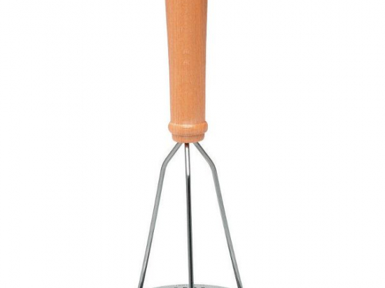 Pilon presse purée inox manche bois