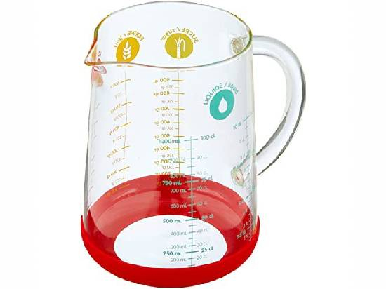 Verre mesureur en verre  1L