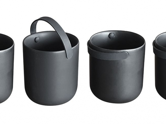 Set de 4 tasses noires