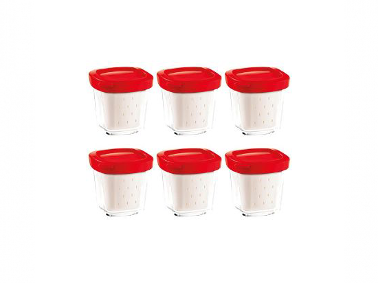 Lot de 6 pots à yaourts Multi Délices