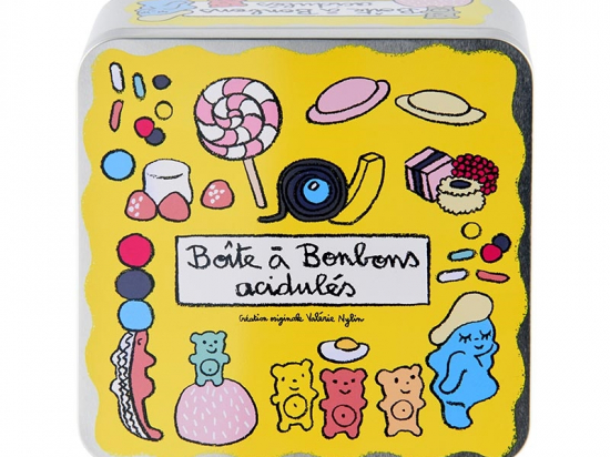 Boîte à bonbons acidulés