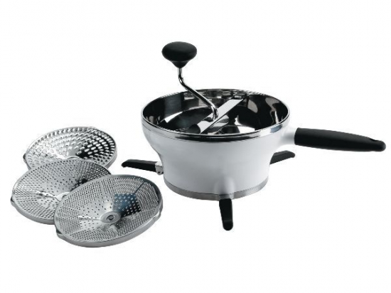 Moulin à légumes 20 cm Inox & Blanc