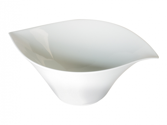 Saladier porcelaine forme feuille