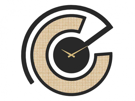 Horloge noir effet végétal