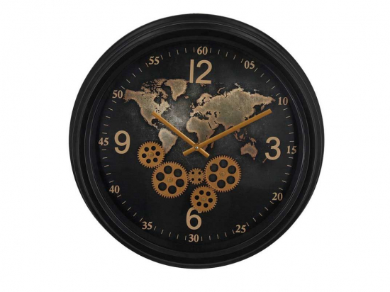 Pendule engrenage mappe monde
