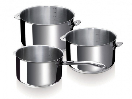 Série de 3 casseroles 'évolution'