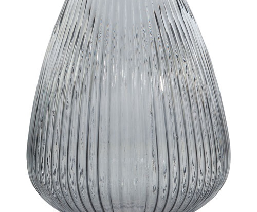 Vase verre bleu