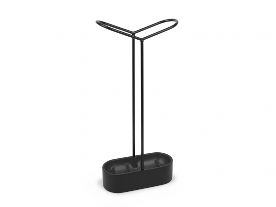 Porte-parapluie en métal noir