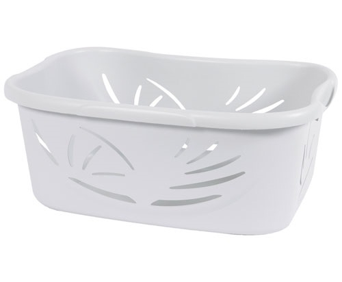 Corbeille à linge 37 L blanc cérusé