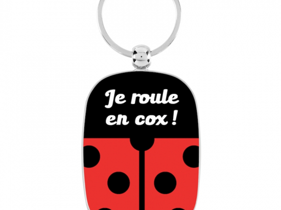 Porte clés je roule en cox