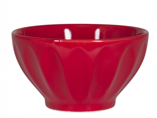 Bol cotes plates 14 cm rouge