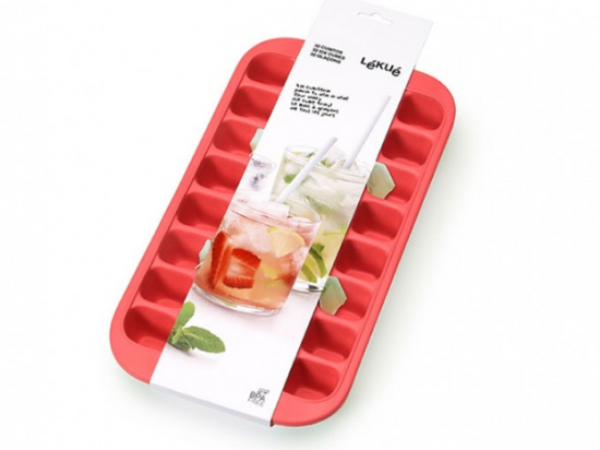 Bac à glaçons 'gourmet' rouge