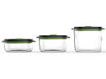 Lot de 3 boîtes 0.7 L + 1.2 L + 1.8 L - Fraîcheur & Marinade