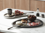 Lot de 2 plateaux gris