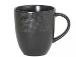 Mug "Vésuve" noir, bleu terra et safran