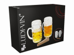 Chopes à bière + décapsuleur