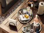 Lot de 2 plateaux gris