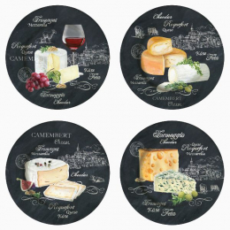 Coffret 4 assiettes à fromage 19 cm