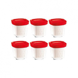 Lot de 6 pots à yaourts Multi Délices