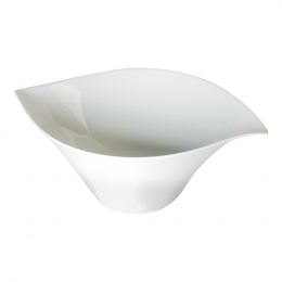 Saladier porcelaine forme feuille