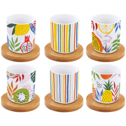 Coffret 6 tasses à café 11 cl Tutti Frutti