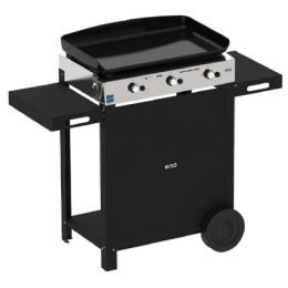 Combo Plancha gaz 65 cm 3 feux + Chariot