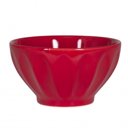 Bol cotes plates 14 cm rouge